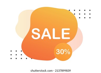 Abstract web banner, business card, template SALE 30 PERCENT - Vector illustration