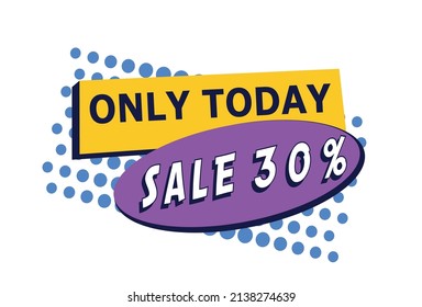 Abstract web banner, business card, template SALE 30 PERCENT - Vector illustration