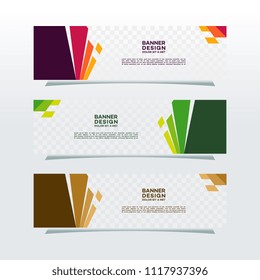 Abstract Web banner design background or header Templates in transparent background