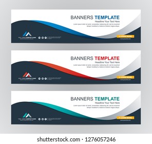 Abstract Web banner design background or header Templates