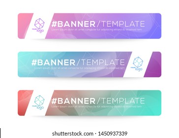 Abstract Web banner design background or header Templates. Fluid gradient shapes composition with colorful bright colors