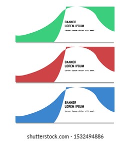 Abstract Web banner design background or header Templates. Abstract fluid banner.