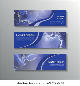 Abstract Web banner design background, header vector Templates. Horizontal advertising business banner layout set. Clean abstract acrylic waves cover header background for website design