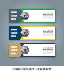 Resumen del fondo de diseño de banners Web o plantillas de encabezado