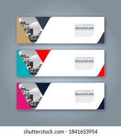 Abstract Web banner design background or header Templates