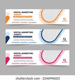 Abstract Web banner design background or header Templates. Universal design for advertising and business.