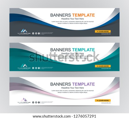 Abstract Web banner design background or header Templates