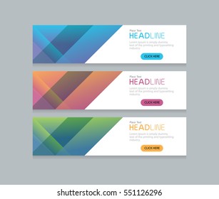 abstract web banner design template background