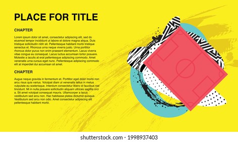 Abstract Web Banner for Football Subject inspired by Video Games | Patterns, objects and traces	