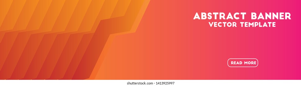 Abstract web banner free vector red and lava