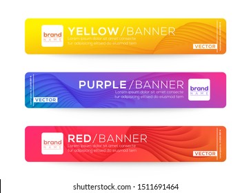 Abstract web banner or header design templates. gradient background composition with colorful vivid colors.