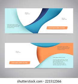 Abstract web banner or header layout template