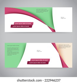 Abstract web banner or header layout template