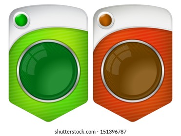abstract web banner with round frame