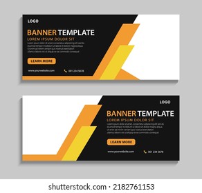 Resumen de diseño de plantillas de banner web. Banner horizontal con lugar para imágenes. Diseño de portada comercial