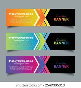 
Abstract web banner template design