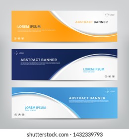 abstract web banner template 
with three color options, 
vector illustration