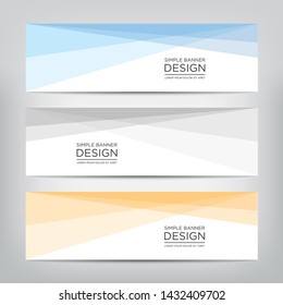 abstract web banner template 
with three color options, 
vector illustration