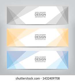 abstract web banner template 
with three color options, 
vector illustration
