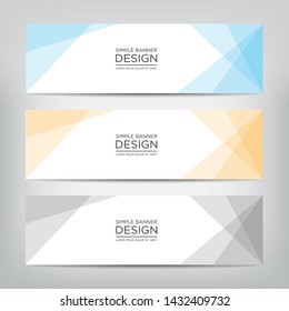 abstract web banner template 
with three color options, 
vector illustration