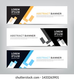abstract web banner template 
with three color options, 
vector illustration
