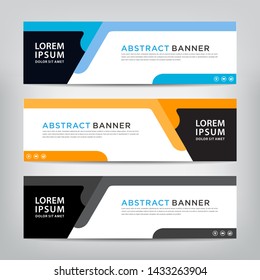 plantilla de banner web abstracto 
con tres opciones de color, 
 ilustración vectorial