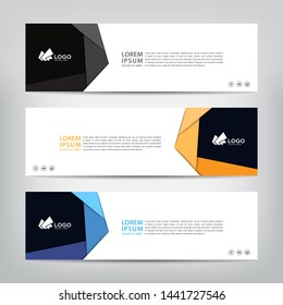 abstract web banner template 
with three color options, 
vector illustration