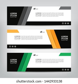 abstract web banner template 
with three color options, 
vector illustration