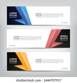 Abstract Web Banner Template with Three Stock Vector (Royalty Free ...