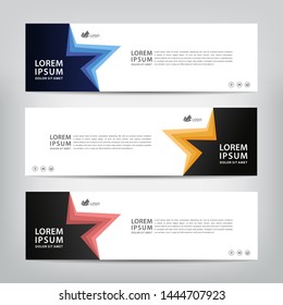 abstract web banner template 
with three color options, 
vector illustration