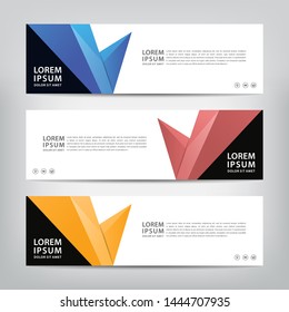 abstract web banner template 
with three color options, 
vector illustration