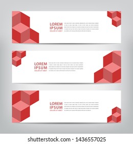 abstract web banner template, vector illustration