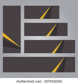 Abstract Web Banner Vertical and Horizontal Vector Design