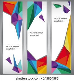 Abstract Web Banners Color polygons. Eps10 .