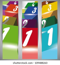 Abstract Web Banners. Eps10 .Image contain transparency and various blending modes