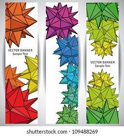 Abstract Web Banners. Eps10 .Image contain transparency and various blending modes