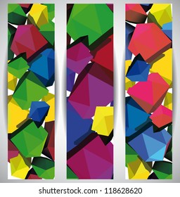 Abstract Web Banners. Eps10 .Image contain transparency and various blending modes