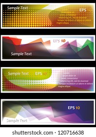 Abstract Web Banners. Eps10 .Image contain transparency and various blending modes
