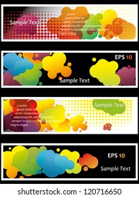 Abstract Web Banners. Eps10 .Image contain transparency and various blending modes