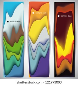 Abstract Web Banners. Eps10 .Image contain transparency and various blending modes
