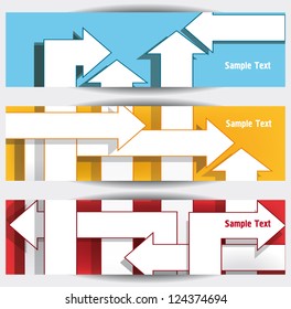 Abstract Web Banners. Eps10 .Image contain transparency and various blending modes