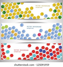 Abstract Web Banners. Eps10 .Image contain transparency and various blending modes