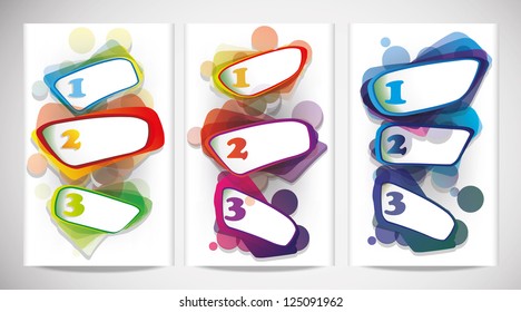 Abstract Web Banners. Eps10 .Image contain transparency and various blending modes