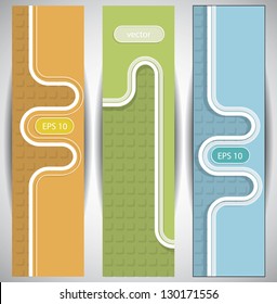 Abstract Web Banners. Eps10 .Image contain transparency and various blending modes