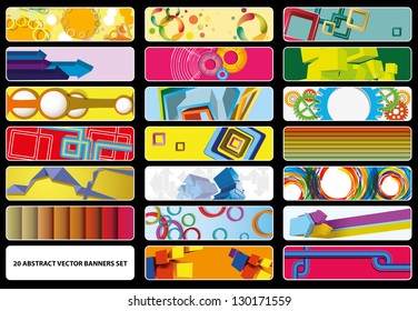 Abstract Web Banners. Eps10 .Image contain transparency and various blending modes