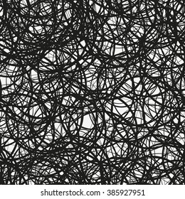 Abstract web circle back pattern seamless white black