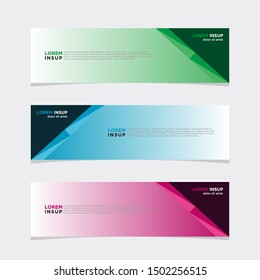 Abstract web design banner template isolated on dark grey background