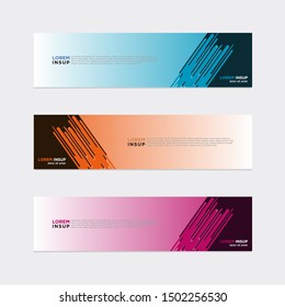 Abstract web design banner template isolated on dark grey background