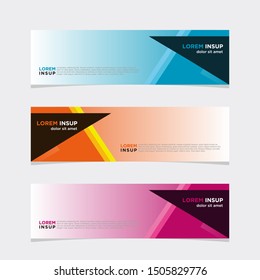 Abstract web design banner template isolated on dark grey background