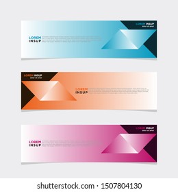 Abstract web design banner template isolated on dark background